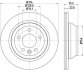 HELLA PRO VW гальмівний диск заднІЇ T5,Touareg 02- HELLA PAGID 8DD 355 109-801 (фото 1)