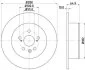 HELLA PRO TOYOTA диск гальмівний задн. Avensis 99- HELLA PAGID 8DD 355 111701 (фото 1)