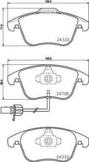 Колодки гальмівні дискові комплект передні HELLA PAGID 8DB 355 013-861