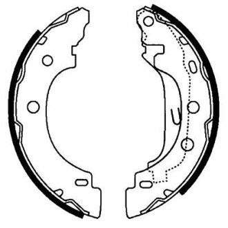 HELLA Renault щоки гальмівні Kangoo 98- (203x37) HELLA PAGID 8DB 355 002-241