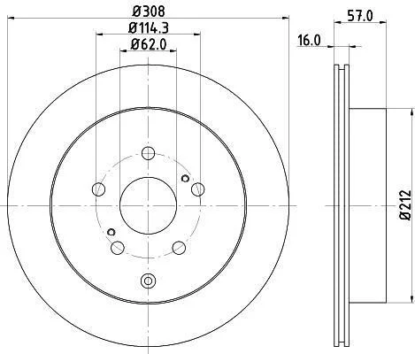 HELLA SUZUKI диск гальм. задн. Grand Vitara 05- HELLA PAGID 8DD 355 116781 (фото 1)