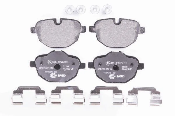 HELLA BMW гальмівні колодки задн.5 F10, X3 10- HELLA PAGID 8DB 355 013921 (фото 1)