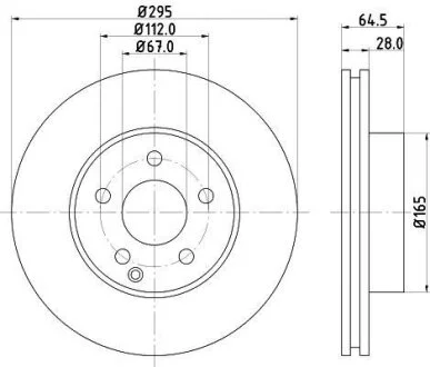 HELLA PRO DB гальмівний диск пер. C204 E212 HELLA PAGID 8DD 355 114201