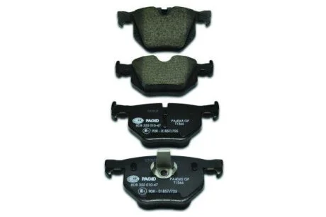Комплект гальмівних накладок, дискове гальмо HELLA PAGID 8DB 355 010471