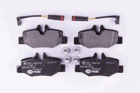 HELLA DB гальмівні колодки задн.Vito 03- HELLA PAGID 8DB 355 010661