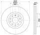 HELLA AUDI гальмівний диск передн.A4,A6 HELLA PAGID 8DD 355 107631 (фото 1)