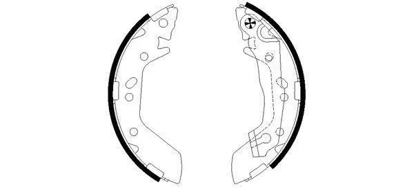 HELLA HYUNDAI щоки гальмівні Accent -05 HELLA PAGID 8DB 355 002541 (фото 1)