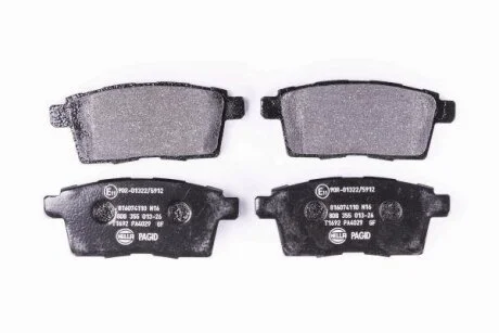 Комплект гальмівних накладок, дискове гальмо HELLA PAGID 8DB 355 013261