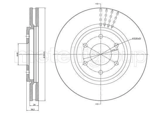NISSAN диск гальмівний передн.Navara CIFAM 8001580C (фото 1)