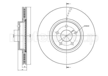 FORD диск гальмівний перед KUGA 13- CIFAM 8001512C
