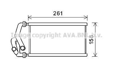 Теплообмінник, система опалення салону CLEVER FIT AVA COOLING HDA6294