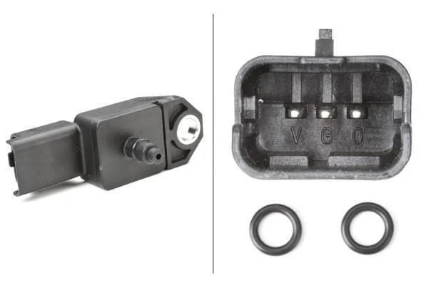 CITROEN Датчик тиску наддува Berlingo 08-,C2/3/4/5,Jumpy,Fiat Scudo,Ford C-Max,Fiesta VI,Focus II,Kuga,Mazda,Peugeot,Suzuki,Volvo 1.6/2.0HDI/TDCi HELLA 6PP 009 400521 (фото 1)