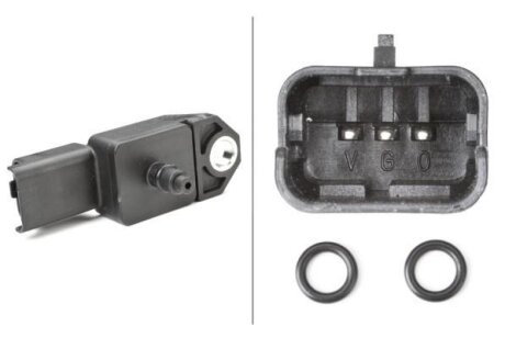 CITROEN Датчик тиску наддува Berlingo 08-,C2/3/4/5,Jumpy,Fiat Scudo,Ford C-Max,Fiesta VI,Focus II,Kuga,Mazda,Peugeot,Suzuki,Volvo 1.6/2.0HDI/TDCi HELLA 6PP 009 400-521