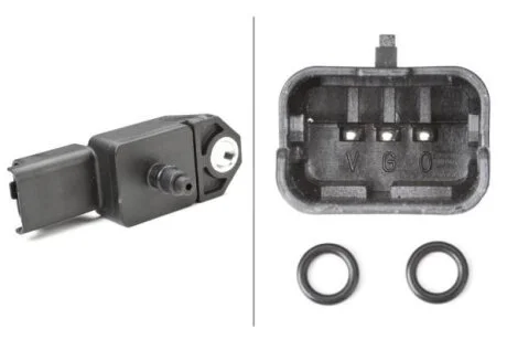 CITROEN Датчик тиску наддува Berlingo 08-,C2/3/4/5,Jumpy,Fiat Scudo,Ford C-Max,Fiesta VI,Focus II,Kuga,Mazda,Peugeot,Suzuki,Volvo 1.6/2.0HDI/TDCi HELLA 6PP 009 400521