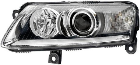 VW Фара основна Bi-Xenon з мотором,без газоразр.лампи,D2S P21W PY21W W5W лів.Audi A6 04- HELLA 1EL 008 881-411