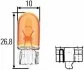 WY5W жовта 12V5W автолампа безцокольна HELLA 8GP 003 594541