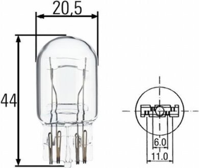 W21/5W 12V 21W Автолампа безцокольна HELLA 8GD 008 893-002