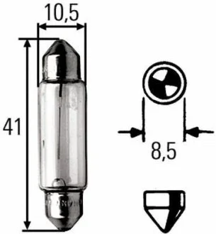 C18W SV 8.5 24V, K (18W) автолампа HELLA 8GM 002 091241