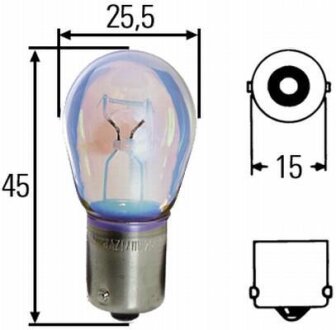 Лампа розжарювання P21W 12V 21W BA 15s Long Life HELLA 8GA 002 073-271