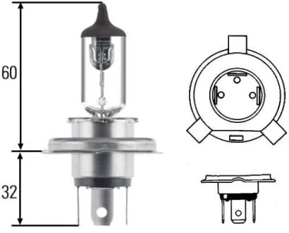 H4 24V 75/70W автолампа HELLA 8GJ 002 525251