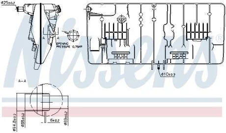 Розширювальний бачок, охолоджувальна рідина NISSENS 996031