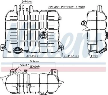 Розширювальний бачок, охолоджувальна рідина NISSENS 996069