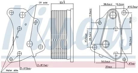 Охолоджувач оливи, моторна олива NISSENS 91202
