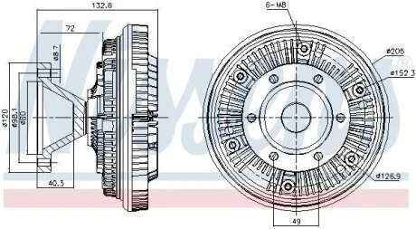 Муфта, вентилятор радіатора NISSENS 86145