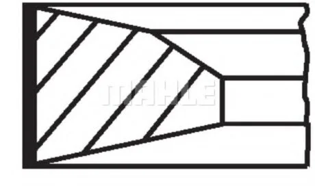 Комплект поршневих кілець MAHLE / KNECHT 001 RS 00136 0N0