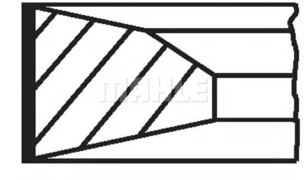 Комплект поршневих кілець MAHLE / KNECHT 038 03 N0 (фото 1)