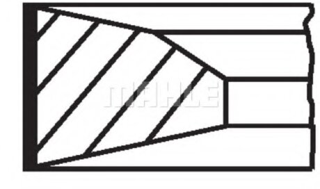 Комплект поршневих кілець MAHLE / KNECHT 038 03 N0
