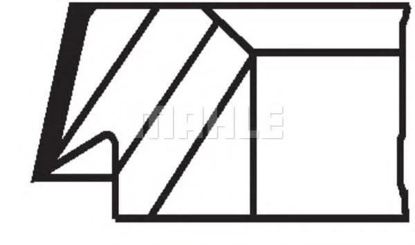 Комплект поршневих кілець MAHLE / KNECHT 145 72 N0 (фото 1)
