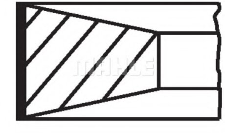 Комплект поршневих кілець MAHLE / KNECHT 209 53 V0