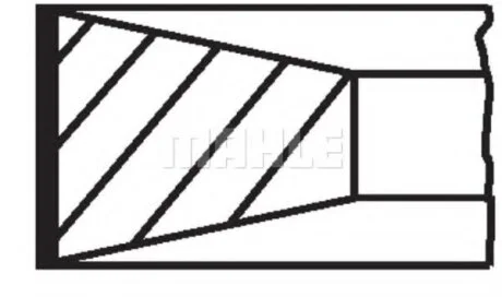 Комплект поршневих кілець MAHLE / KNECHT 209 53 V0