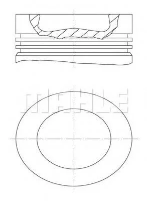 Поршень MAHLE / KNECHT 003 97 00 (фото 1)