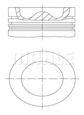 Поршень MAHLE / KNECHT 038 43 00 (фото 1)