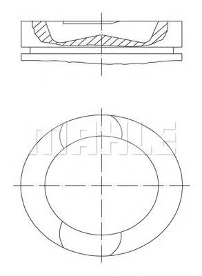 Поршень MAHLE / KNECHT 209 73 00 (фото 1)
