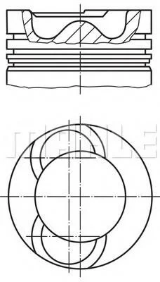 Поршень MAHLE / KNECHT 213 65 00 (фото 1)