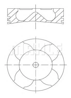 Поршень MAHLE / KNECHT 229 06 00 (фото 1)