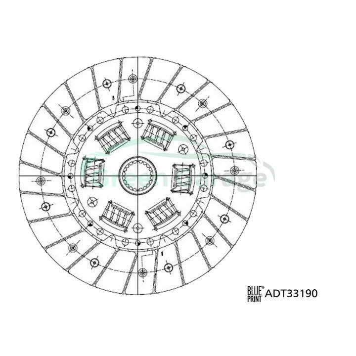 Диск зчеплення BLUE PRINT ADT33190 (фото 1)