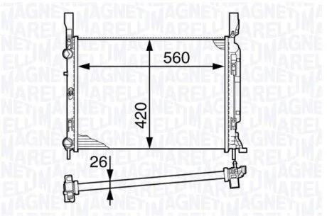 Радіатор MAGNETI MARELLI 350213142600