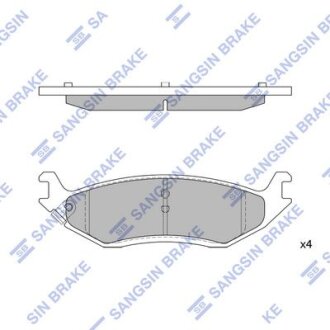 Комплект гальмівних накладок, дискове гальмо Hi-Q (SANGSIN) SP4320