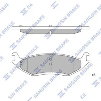 Комплект гальмівних накладок, дискове гальмо Hi-Q (SANGSIN) SP4320