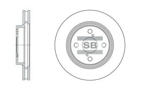 Гальмівний диск Hi-Q (SANGSIN) SD4006