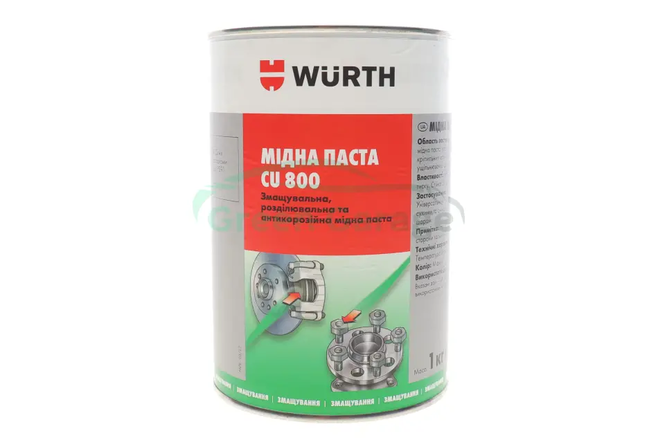 СИНТЕТИЧНЕ МАСТИЛО ДЛЯ ГАЛЬМІВНОЇ СИСТЕМИ BREMSEN-ANTI-QUIETSCH-PASTE 0,01КГ WURTH 08938002 (фото 1)