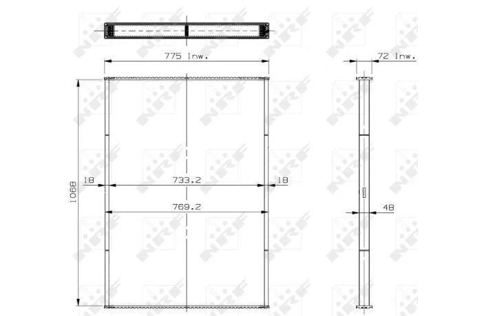 Сітка радіатора, система охолодження двигуна NRF 29559 (фото 1)