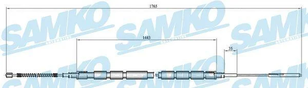 Тросовий привод, стоянкове гальмо SAMKO C0657B (фото 1)