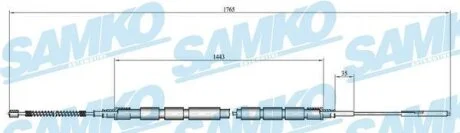 Тросовий привод, стоянкове гальмо SAMKO C0657B