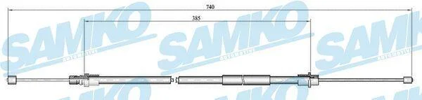 Тросовий привод, стоянкове гальмо SAMKO C0649B (фото 1)