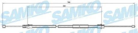 Тросовий привод, стоянкове гальмо SAMKO C0649B